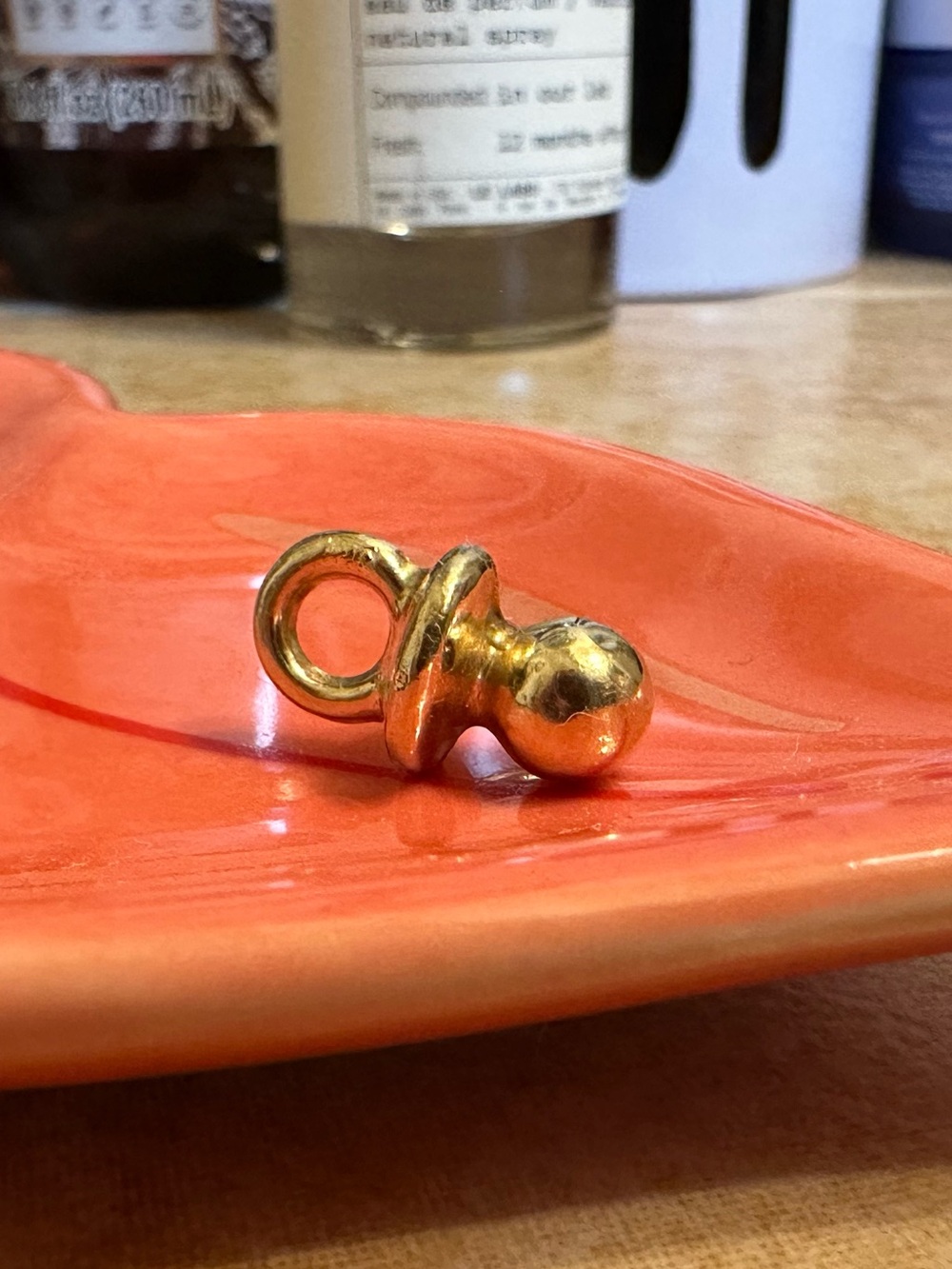 14k Gold Pacifier Pendant Charm